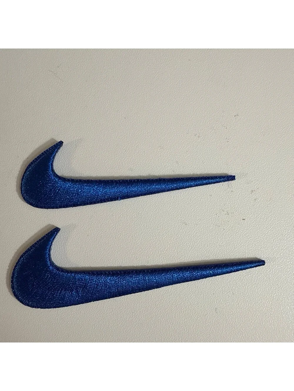 2 Pc of Nike Embroidered Swoosh Iron On Patches Blue Patch 2.5 And 3 inches New
